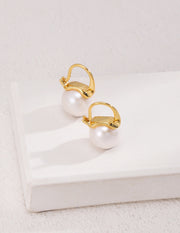 Gilded Opulence Pearl Earrings