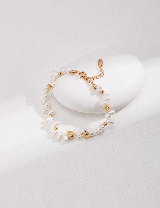 Fresh Water Pearl Golden Aurora Pearl Bracelet Ensemble