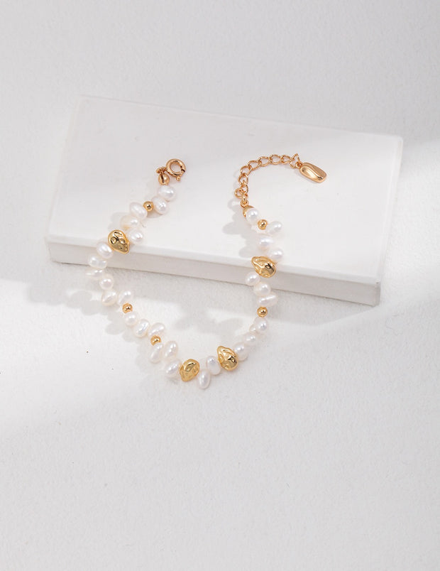 Fresh Water Pearl Golden Aurora Pearl Bracelet Ensemble