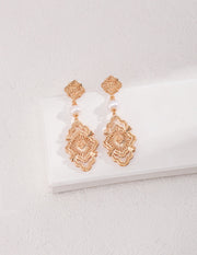 Golden Whisper Pearl Earrings