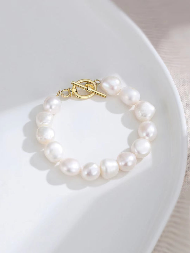 One Lane Natural Pearl Bracelet