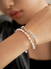 Silver Pearl Bracelet