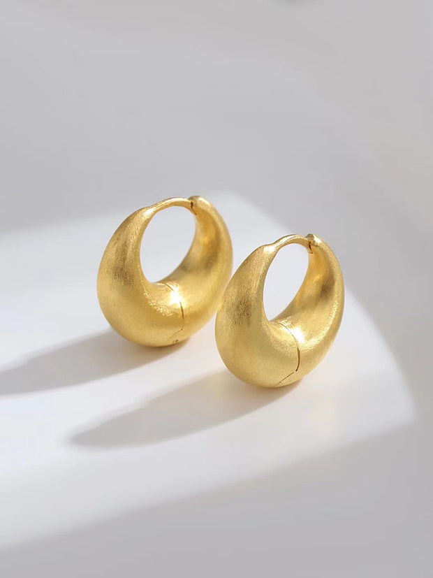 Moon Shape Golden Earring