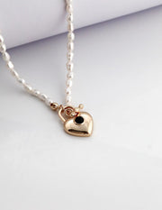 little Pearl Heart Shape Necklace