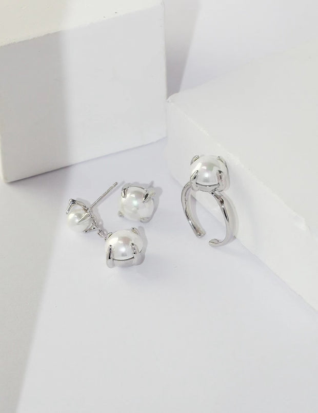 Casual Style Pearl Ring