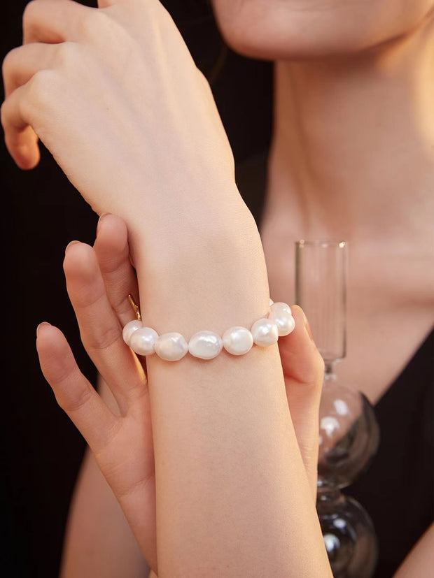 One Lane Natural Pearl Bracelet