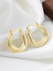 Golden Freeform Earring